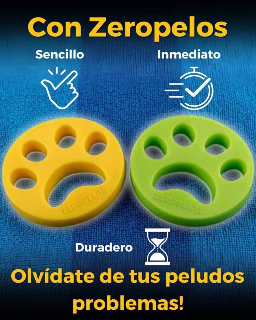 Zeropelos - Removedor de Pelo de Mascotas Reusable (paquete de 2 unidades)) 2